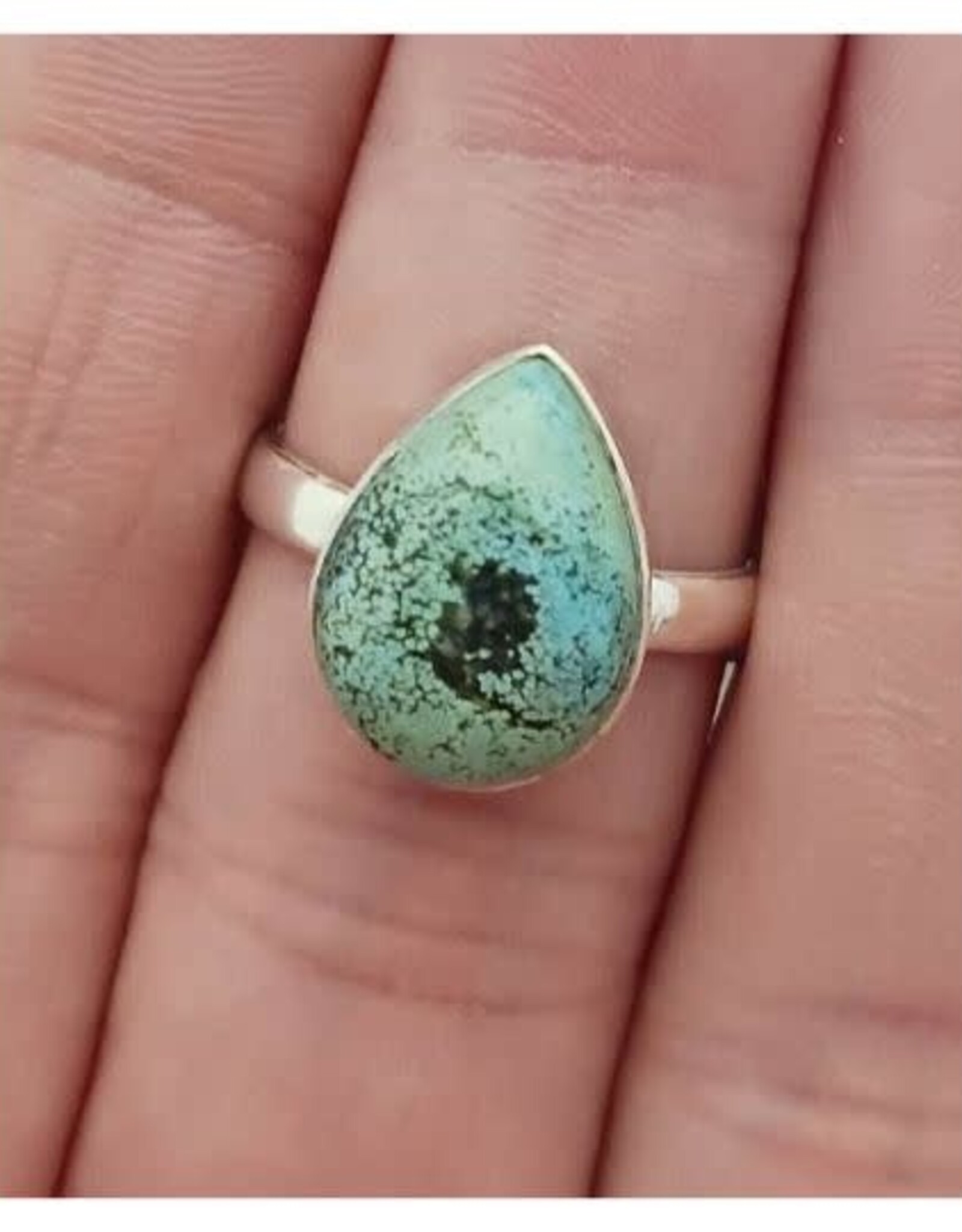 Turquoise Ring - Size 9 Sterling Silver