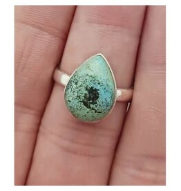 Turquoise Ring - Size 9 Sterling Silver