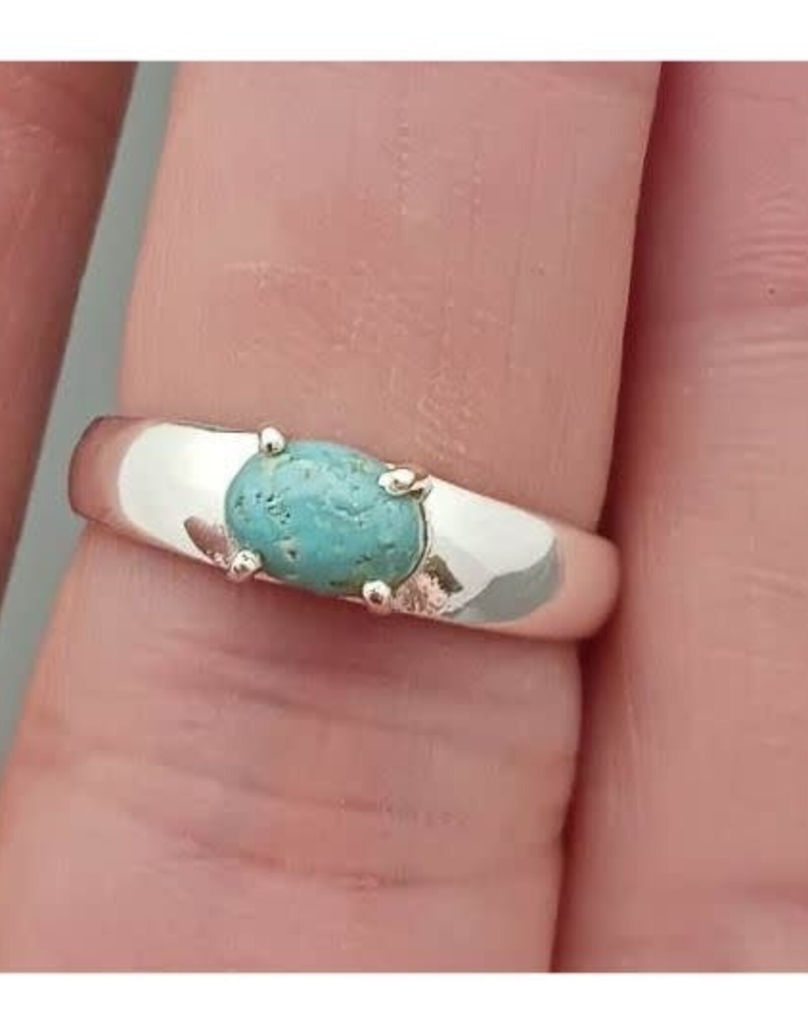 Turquoise Ring  B - Size 8 Sterling Silver
