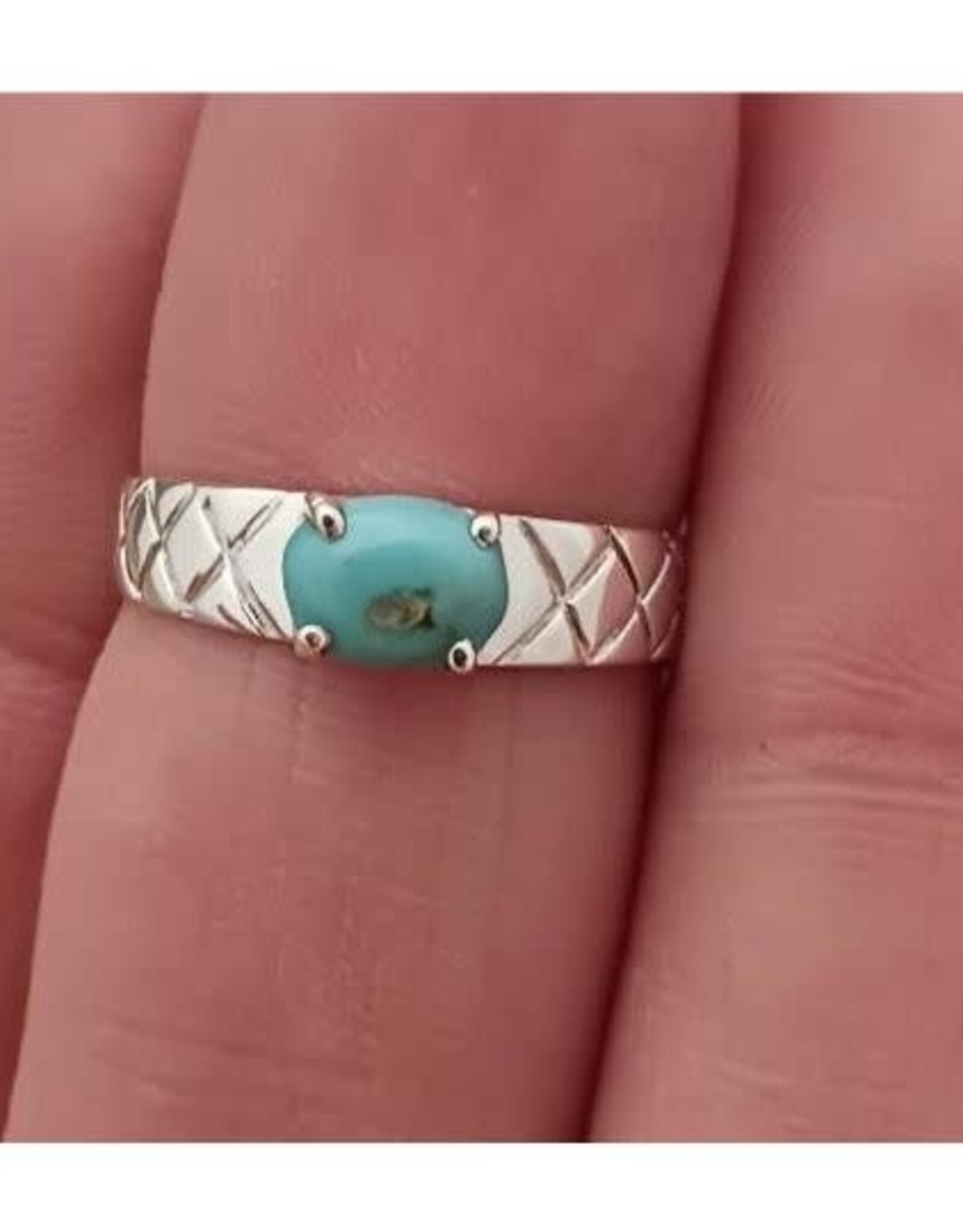 Turquoise Ring  B - Size 6 Sterling Silver