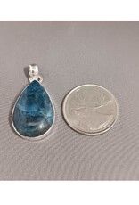 Blue Apatite Pendant Sterling Silver