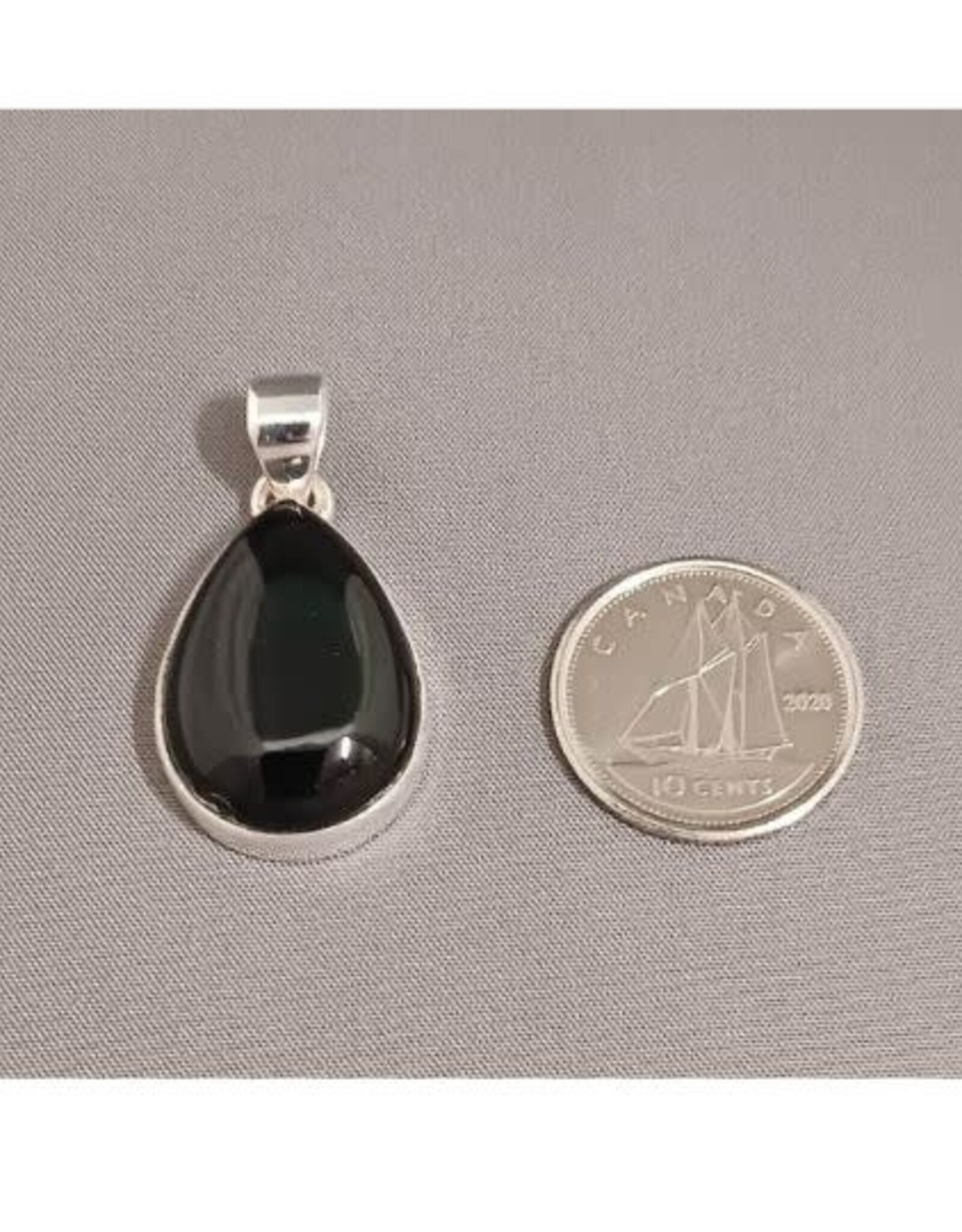 Black Obsidian B Pendant