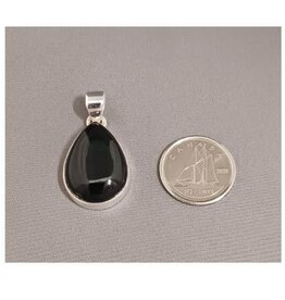 Black Obsidian B Pendant