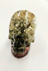 Orgonite Jadeite & Natural Inclusions Skull G 3.25"