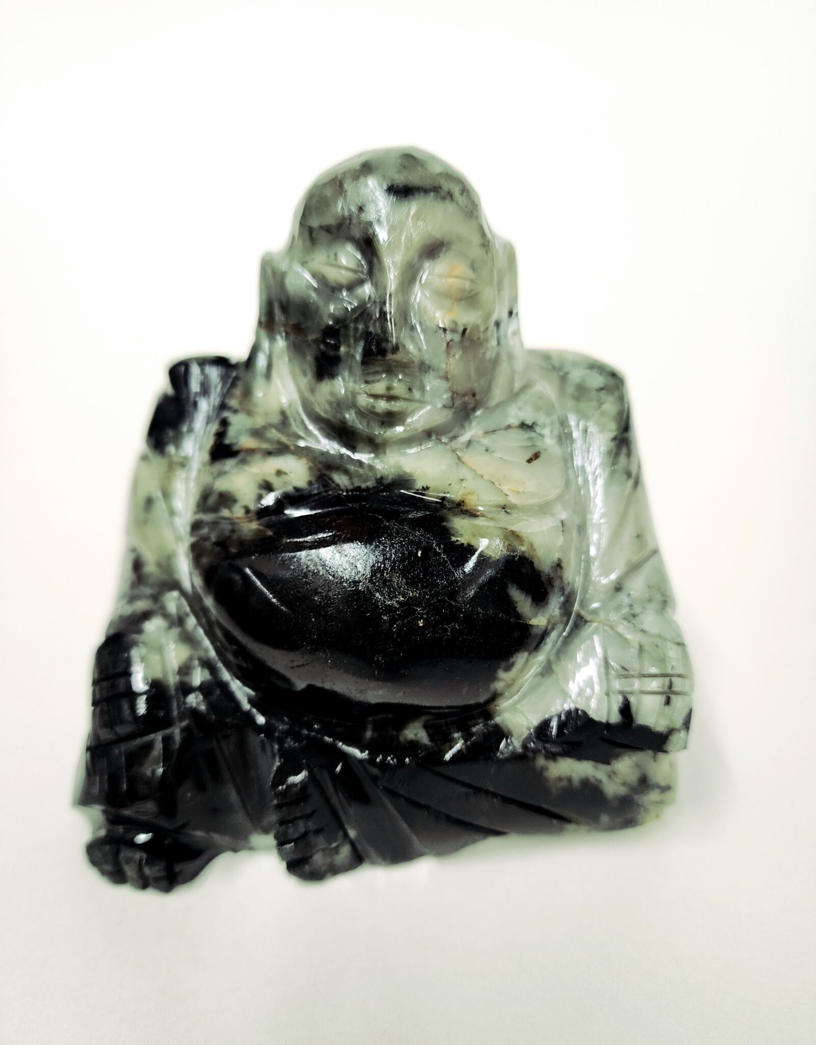 Buddha Carving Emerald 5" x 4.5"