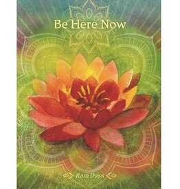 Amber Lotus Be Here Now - Greeting Card