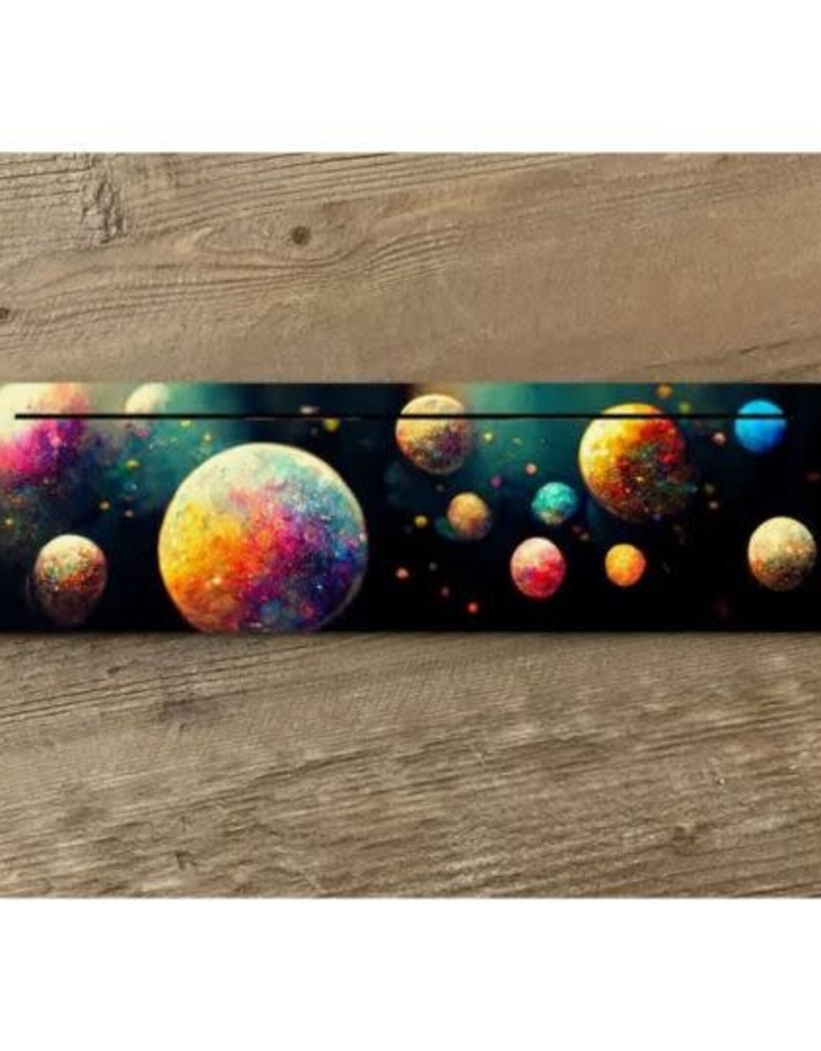 Wood Card Holder - Planets