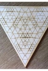 Wood Triangle Crystal Grid 6"