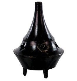 Brass Cone Incense Burner Black 2.25"