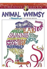 Creative Haven Animal Whimsy Wordplay Coloring Book by Creative Haven