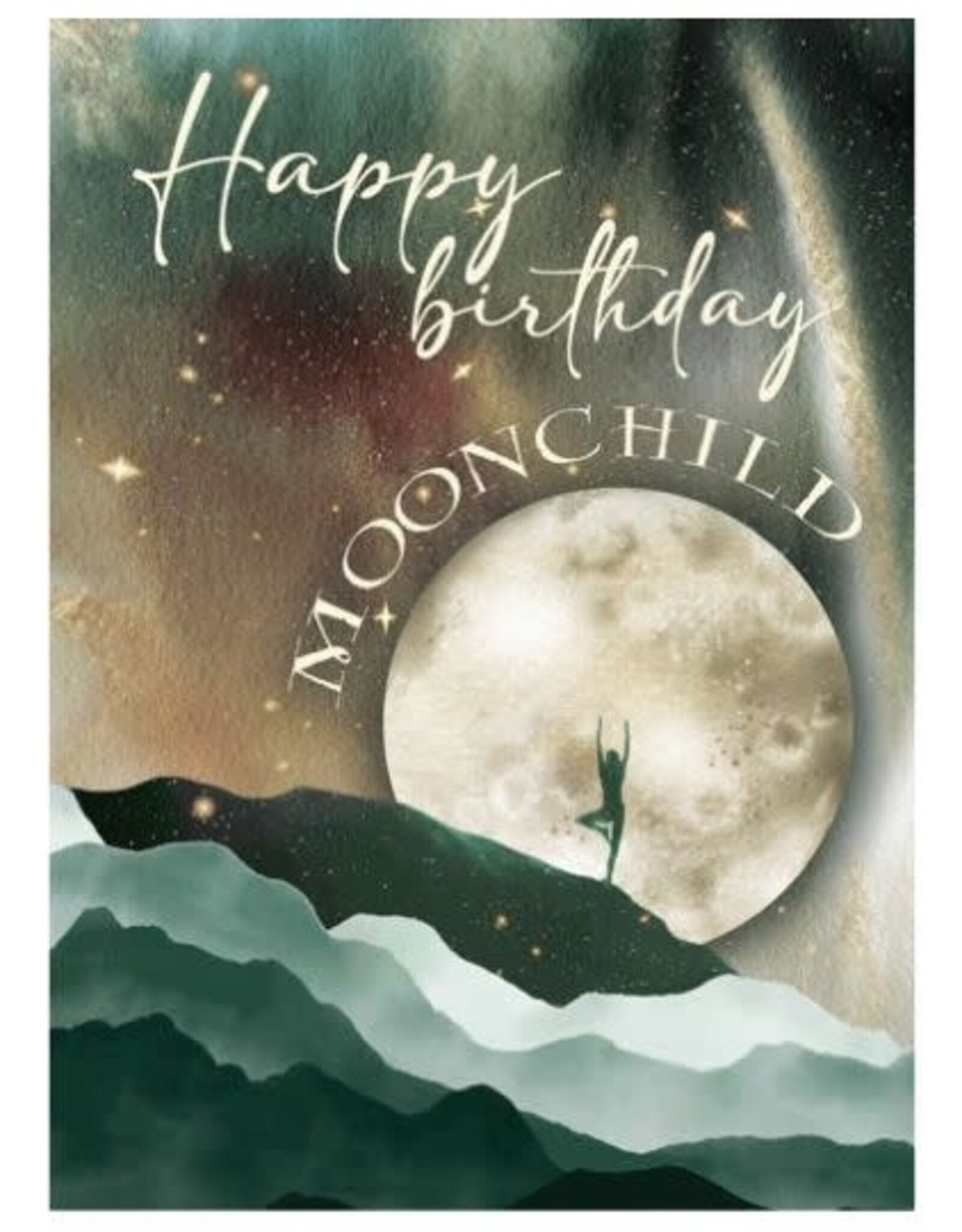 Tree - Free Greetings Happy Birthday Moon Child Greeting Card