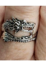 Dragon Wrap Around Sterling Silver Ring Size 10