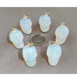 Opalite Skull Pendant 3/4"