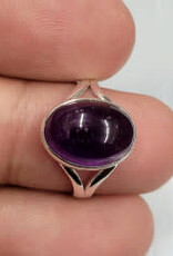 Amethyst Ring A- Size 5 Sterling Silver