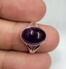 Amethyst Ring B - Size 5 Sterling Silver