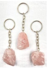 Mineral Keychain Rose Quartz Raw