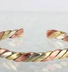 3 Flat Metal Twist Bracelet