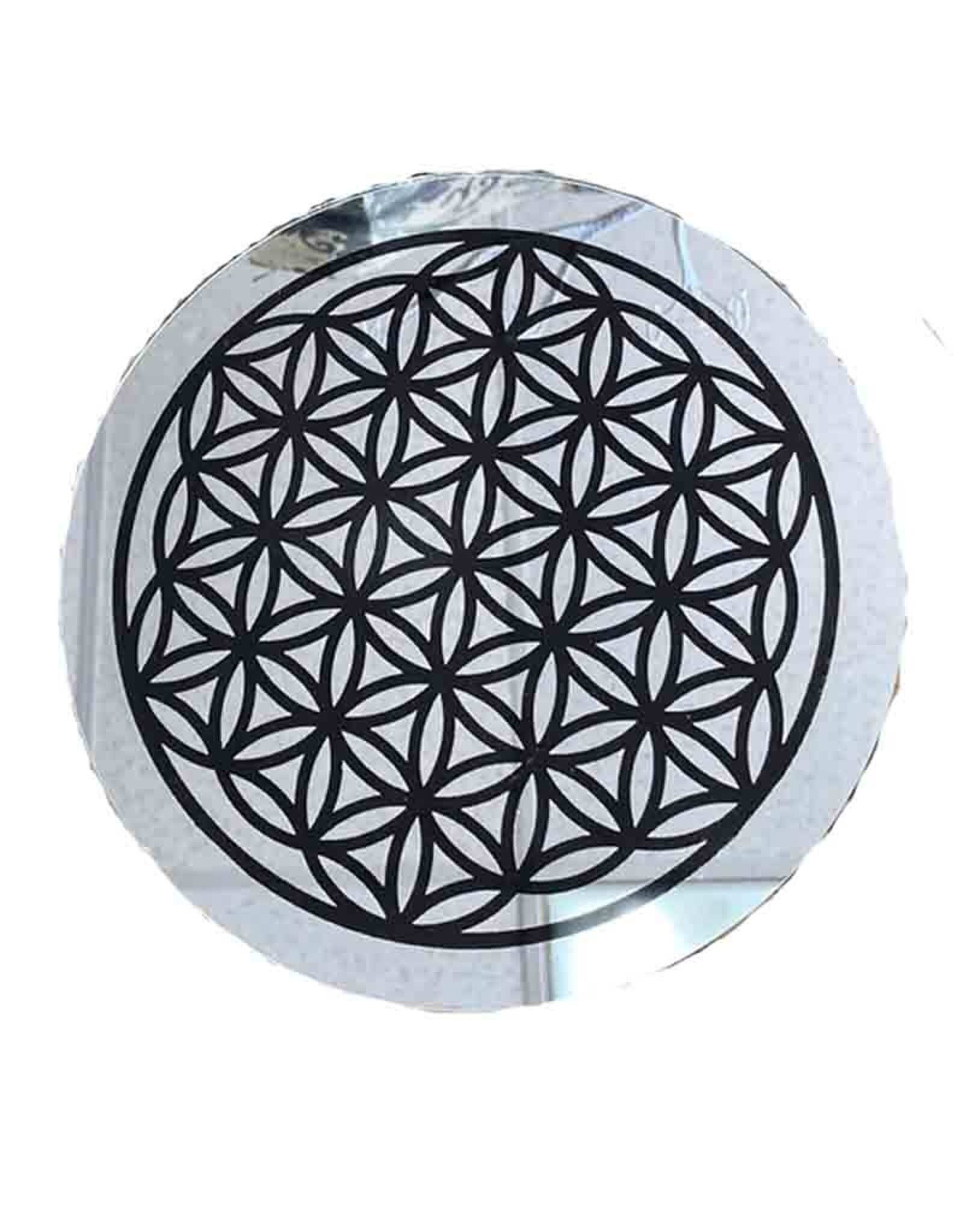 Flower of Life Mirror Crystal Grid