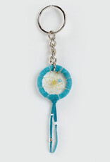 Dream Catcher Keychain with Feather- Turquoise