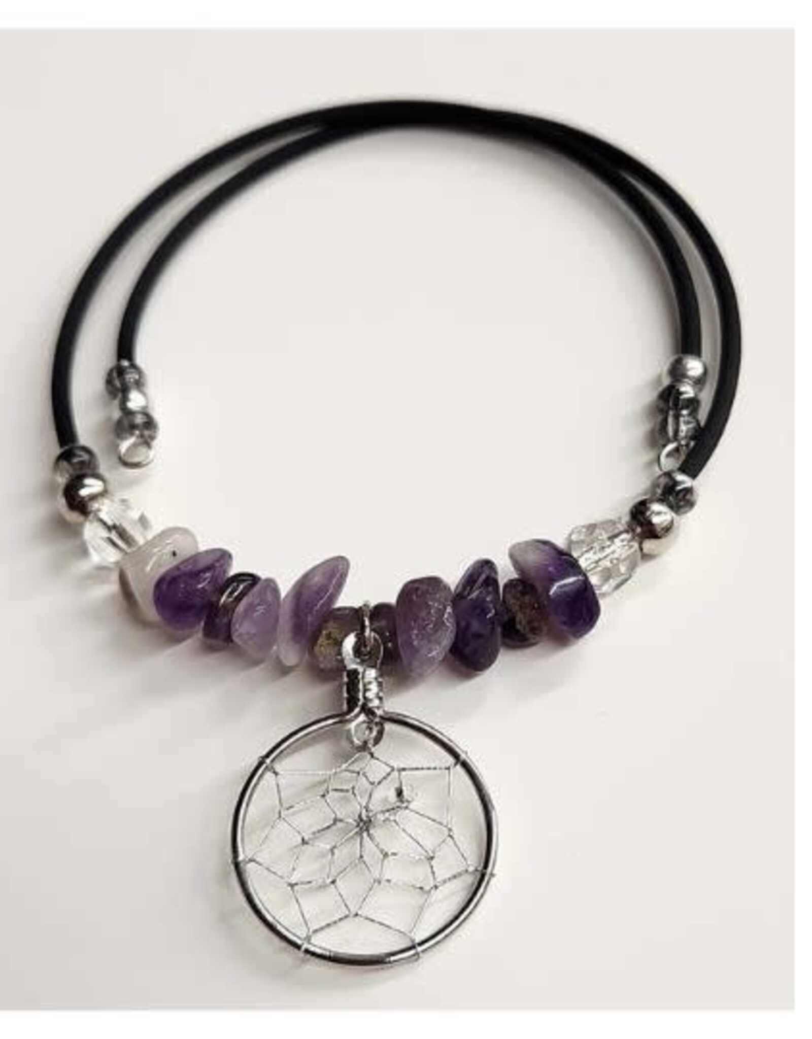 Monague Native Crafts Amethyst Dream Catcher Wrap Bracelet