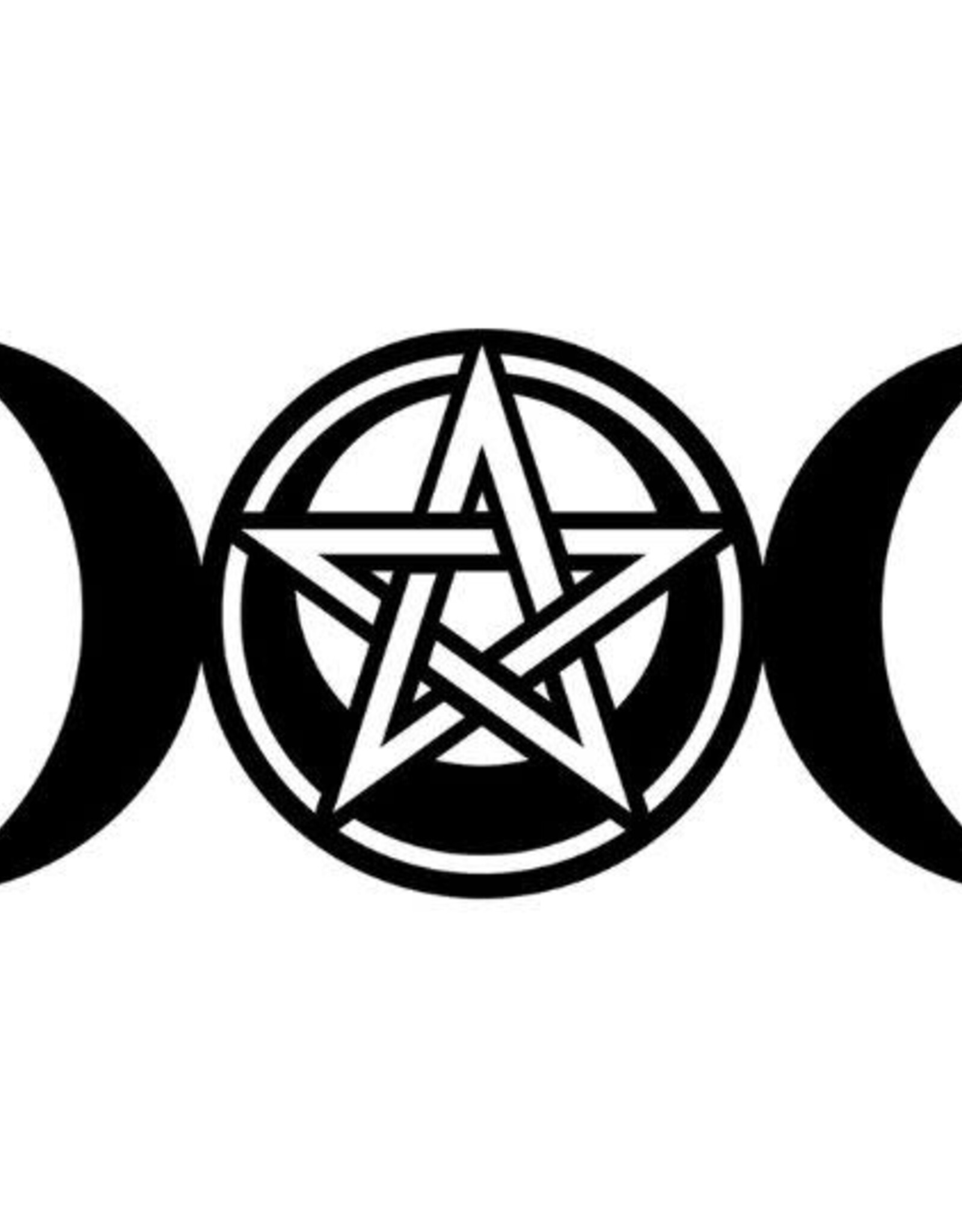 Triple Moon with Pentacle Wall Decal  - 22"