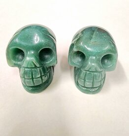 Green Aventurine Crystal Skulls 2"