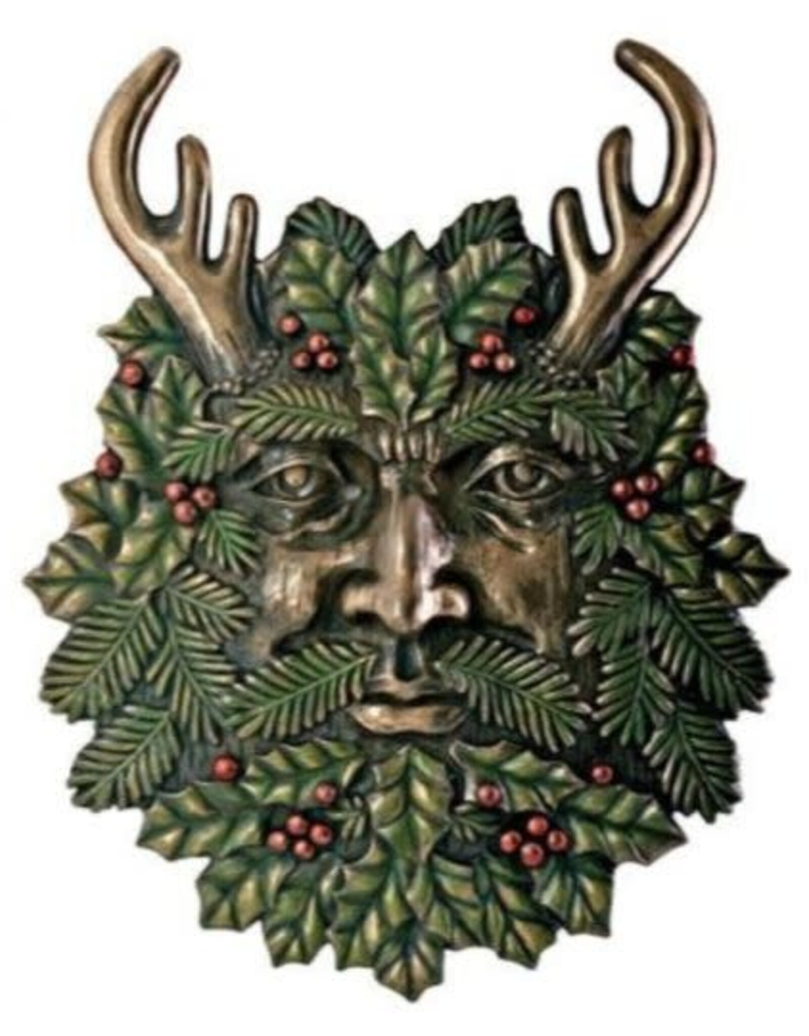 Pacific Trading Greenman Winter Plaque  Wall Hanger 7" x 5.5"