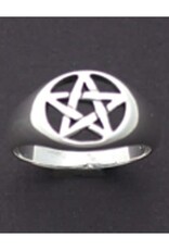 Medium Pentacle Ring Sterling Silver - Size 5
