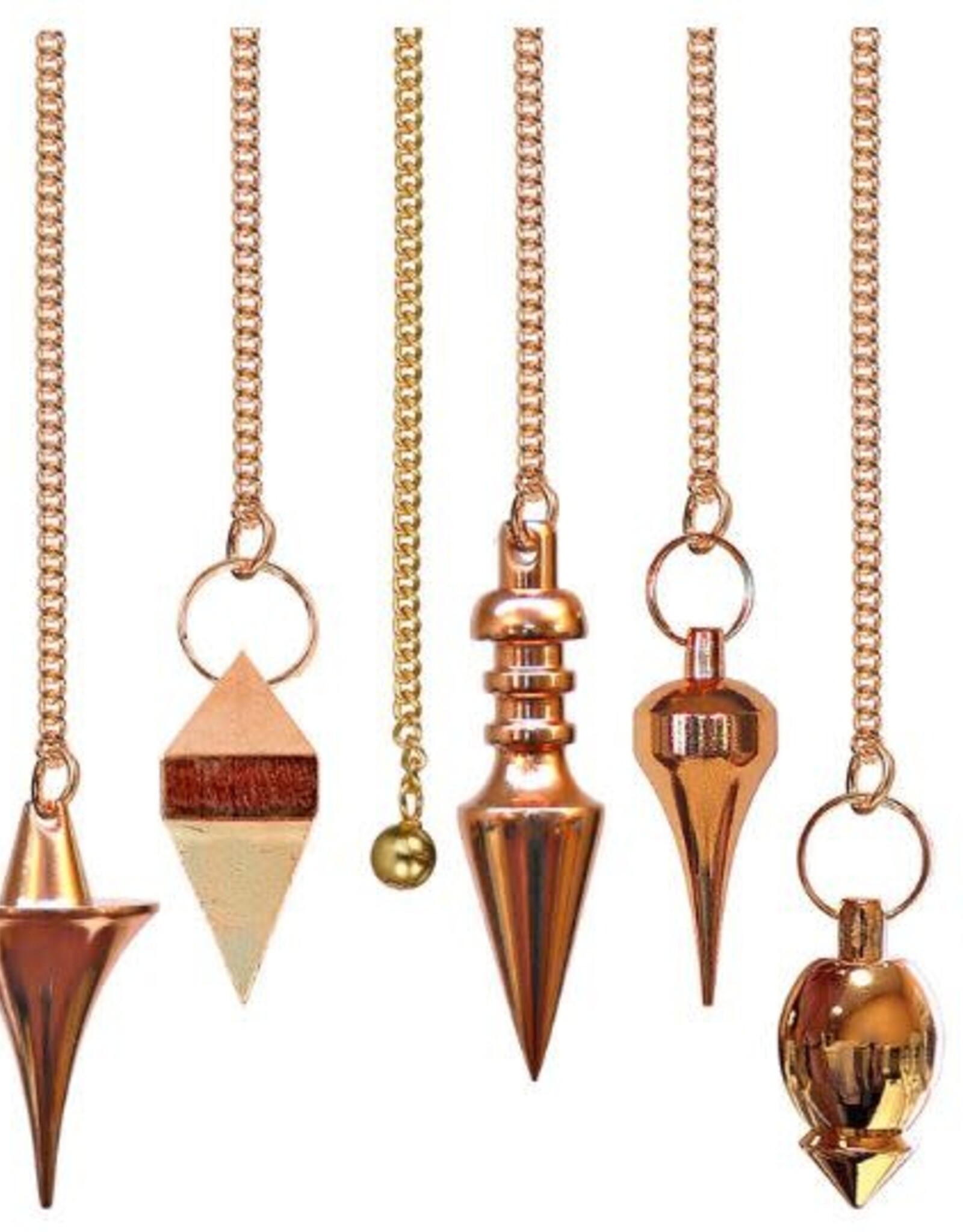 Assorted Copper Colour Metal Pendulums