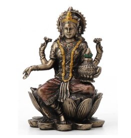 Lakshmi Sitting on Lotus Statue 3.5"