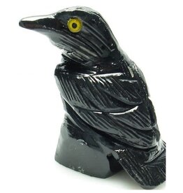Black Onyx Raven 1.25″ - Stone Animal