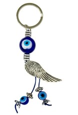 Evil Eye with Angel Wings Keychain 5"