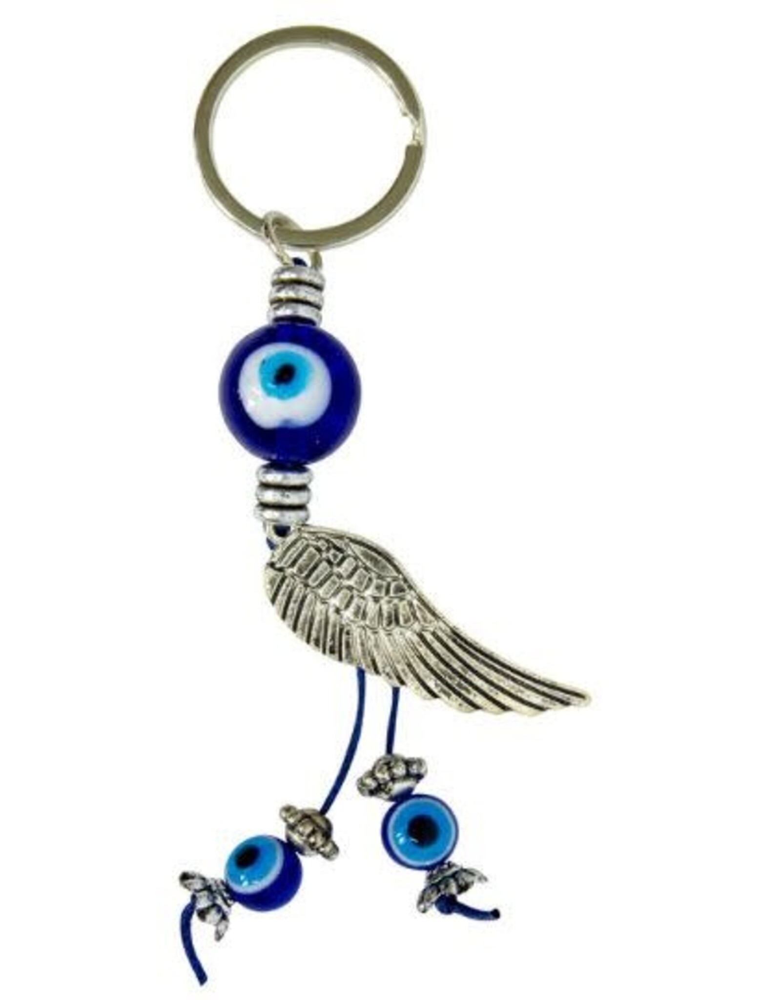 Evil Eye with Angel Wings Keychain 5"