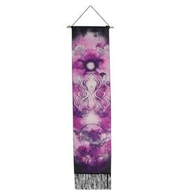 Triple Goddess Tapestry Banner with Fringe- 12.5" X 50"