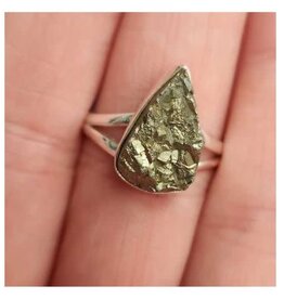 Pyrite Ring - Size 10 Sterling Silver