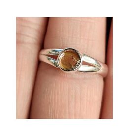 Watermelon Tourmaline Ring - Size 8 Sterling Silver