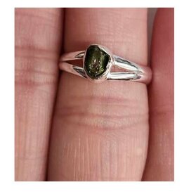 Watermelon Tourmaline Ring - Size 6 Sterling Silver