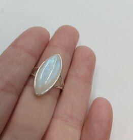 Rainbow Moonstone Ring B - Size 7 Sterling Silver
