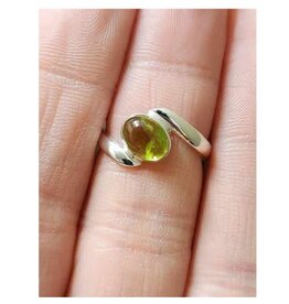 Peridot Ring - Size 6 Sterling Silver