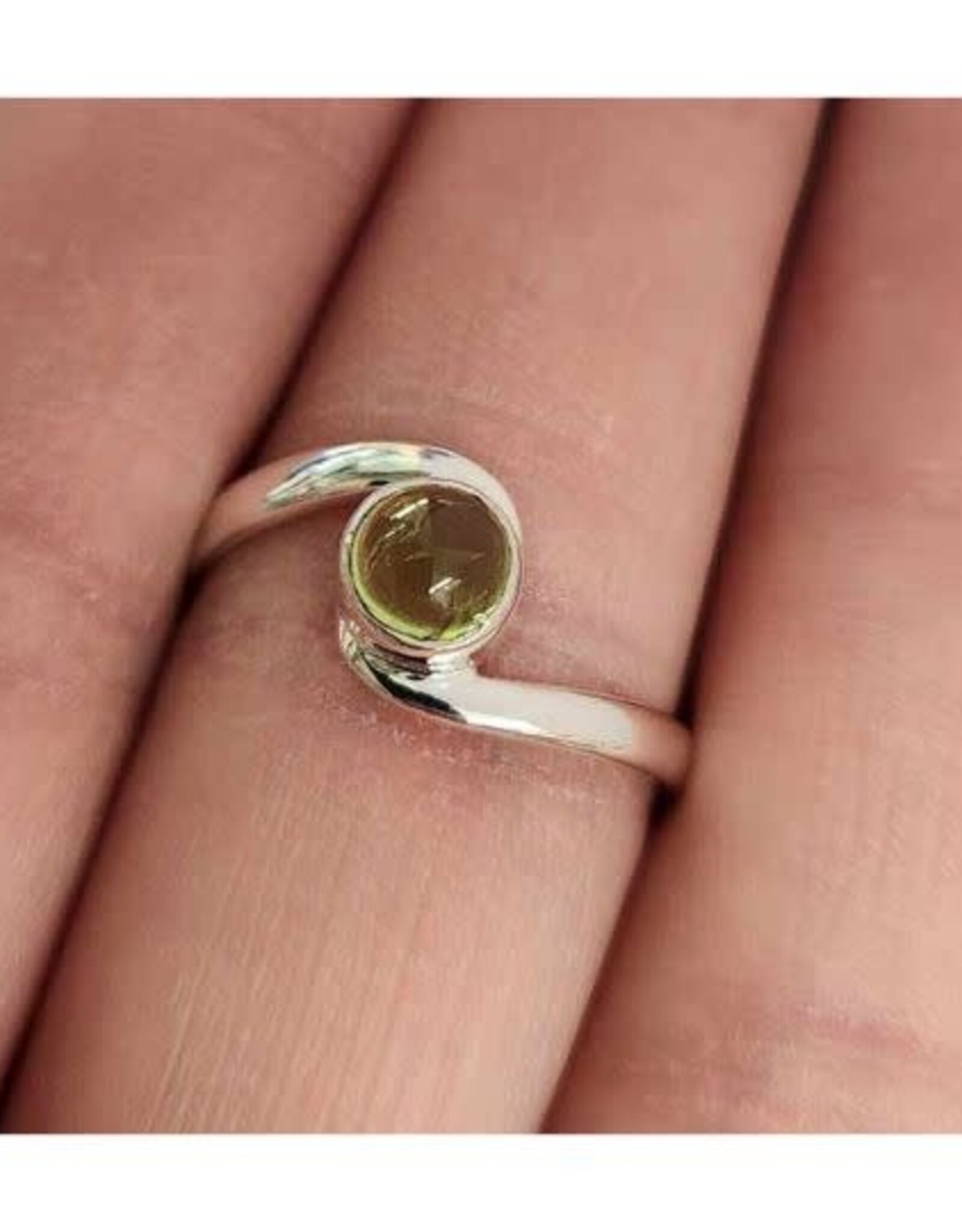 Peridot Ring - Size 10 Sterling Silver