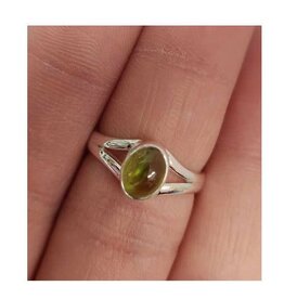 Peridot Ring - Size 7  Sterling Silver