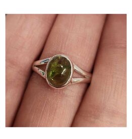 Peridot Ring A - Size 10 Sterling Silver