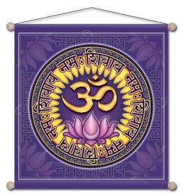 Mandala Arts Om Namah Shivaya Temple Banner 30" x 30"