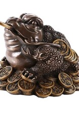 Feng Shui Toad on Coins Statue