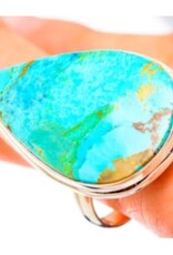 Chrysocolla Sterling Silver Ring Size 12