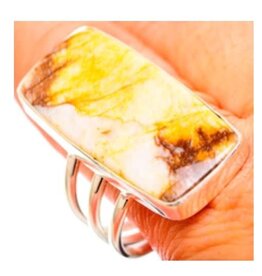 Picture Jasper Sterling Silver Ring 12.25
