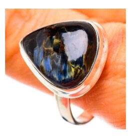 Pietersite Sterling Silver Ring Size 12
