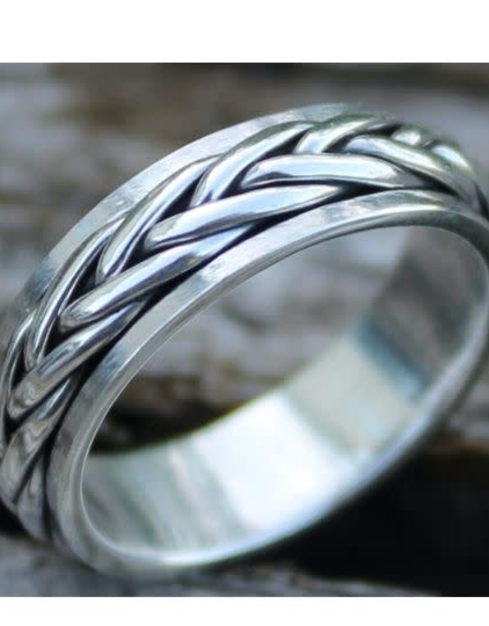 Celtic Braided Spinner / Fidget Ring - Size 5 Sterling Silver