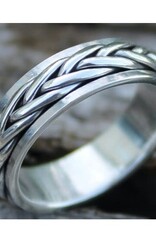 Celtic Braided Spinner / Fidget Ring - Size 8 Sterling Silver
