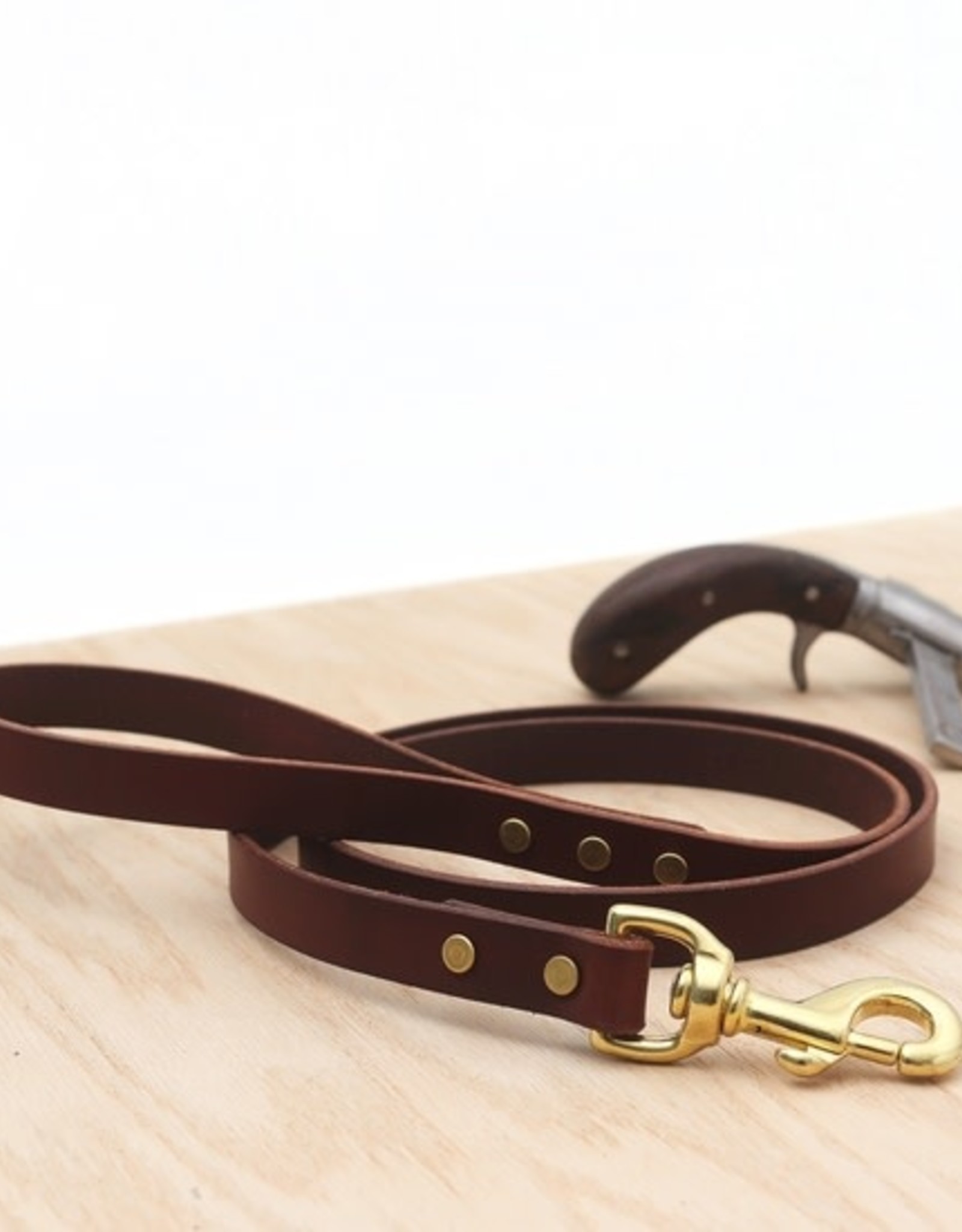 Mimi Green Leather Dog Leashes